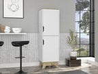 Modern Kitchen Pantry, White Storage Cabinet with 2 Doors, Easy to Maintain, for Dining Room