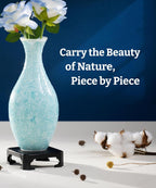 PieceRelax 3D Puzzle Vase for Adults to Flower Arrangement and Home Decoration Made By 160 Curved Plastic Puzzle Pieces - Winter Grace, for Mom [S1043]