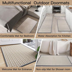 Door Mat 17"x30",Door Mat Indoor Entrance Dirt Resistant and Absorbent Non-Slip Rubber Backing Front Door Mats Washable Low-Profile Indoor Mats for Entryway, Inside Entrance Easy Clean Gray