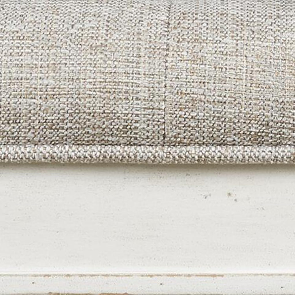 Signature Design by Ashley Realyn French Country Upholstered Tufted Accent Bench with Foam Cushion and Scrolled Arms, Wood Frame, 25.88" High, Antique White