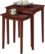 Convenience Concepts American Heritage Nesting End Tables, Mahogany