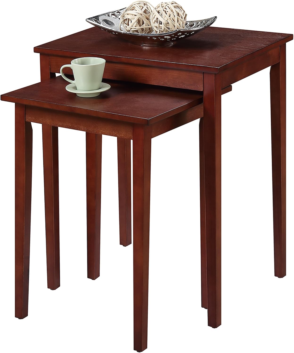 Convenience Concepts American Heritage Nesting End Tables, Mahogany