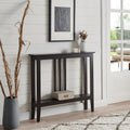 Kings Brand Furniture Narrow Console Table with Storage – Rectangular Entryway & Behind Sofa Table, Wood Accent Hallway Table for Foyer or Living Room, Espresso