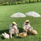 Kids Toddler Outdoor Lounge Chair Set, Toddler Patio Chair with Cushions, Detachable Canopy, Portable & Lightweight for Backyard, Poolside, or Beach(Green)