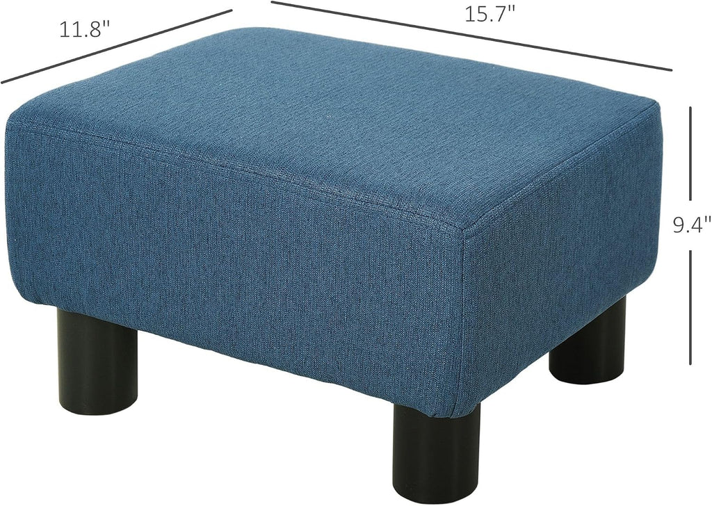 Linen Fabric Ottoman Footrest