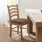 Chair Cushions for Dining Chairs, Non Slip Chair Pads with Ties and Washable Covers, Memory Foam Kitchen Chair Cushions Set of 4, 16"X16"X2.5", Brown