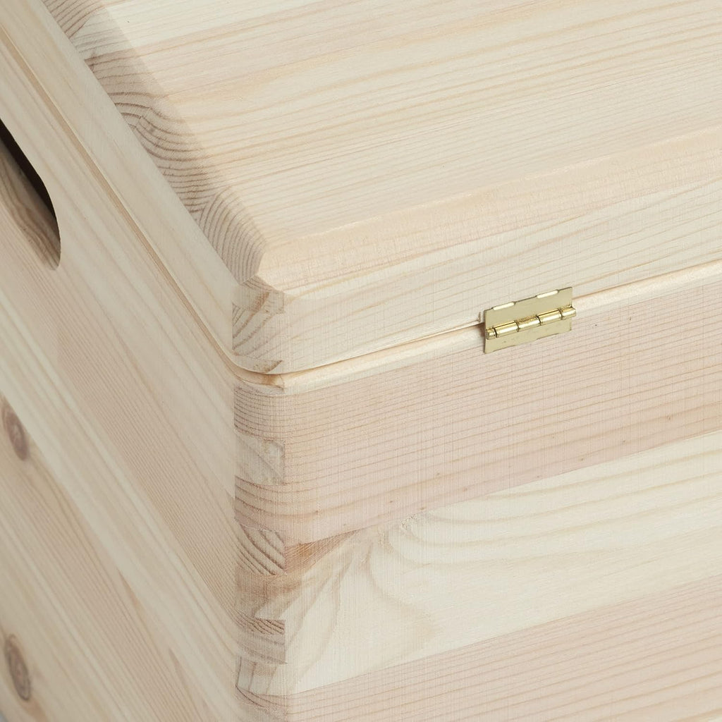 Zeller 13152 Boite multi-usage en bois de conifère avec couvercle, 40 x 30 x 24 cm
