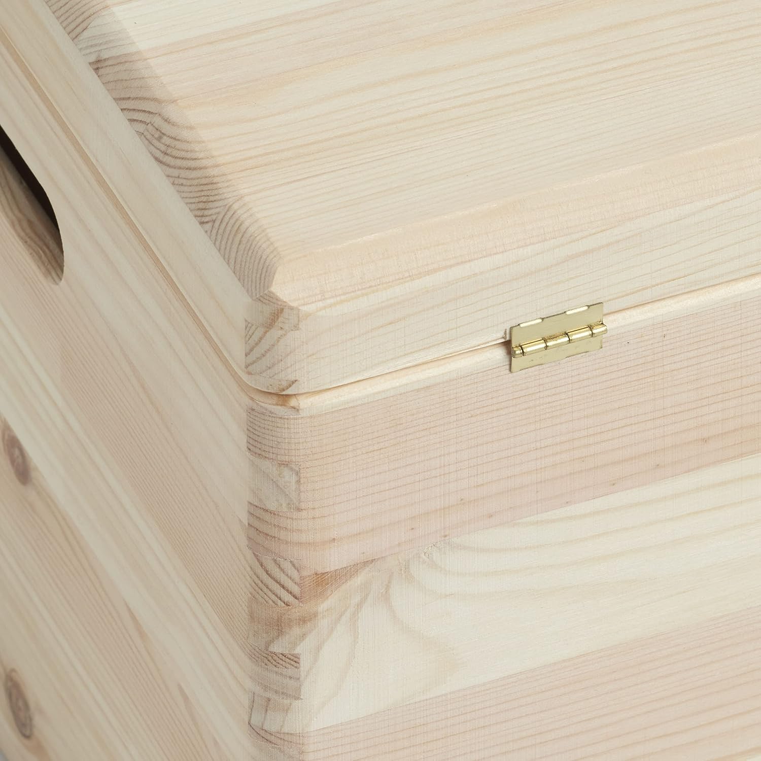 Zeller 13152 Boite multi-usage en bois de conifère avec couvercle, 40 x 30 x 24 cm