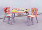 Delta Children Kids Table and Chair Set with Storage (2 Chairs Included) - Ideal for Arts & Crafts, Snack Time, Homeschooling, Homework & More, Disney Princess