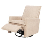 Babyletto Cali Flange Recliner and Swivel Glider in Chai Shearling, Greenguard Gold and CertiPUR-US Certified