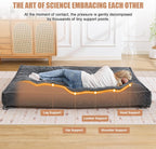 Futon Mattress Full Size 8",Foldable Futon Sofa Couch Bed,Floor Mattress Thick High Density Shredded Foam(Frame Not Included),Medium Firm Japanese Style Sleeping Pad for Guest Bedroom Living,DarkGrey