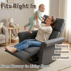 Havora Power Swivel Rocker Recliner for Nursery, Compact 29.9” Electric Glider Recliner Chair for Small Spaces, 270° Swivel, Quiet Rocking Nursing Chair for Living Room Bedroom, Dark Gray