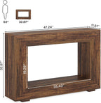 Tribesigns Farmhouse Console Table, 47 Inches Entryway Console Table with Storage, Industrial Hallway Accent Table for Living Room, Entrance