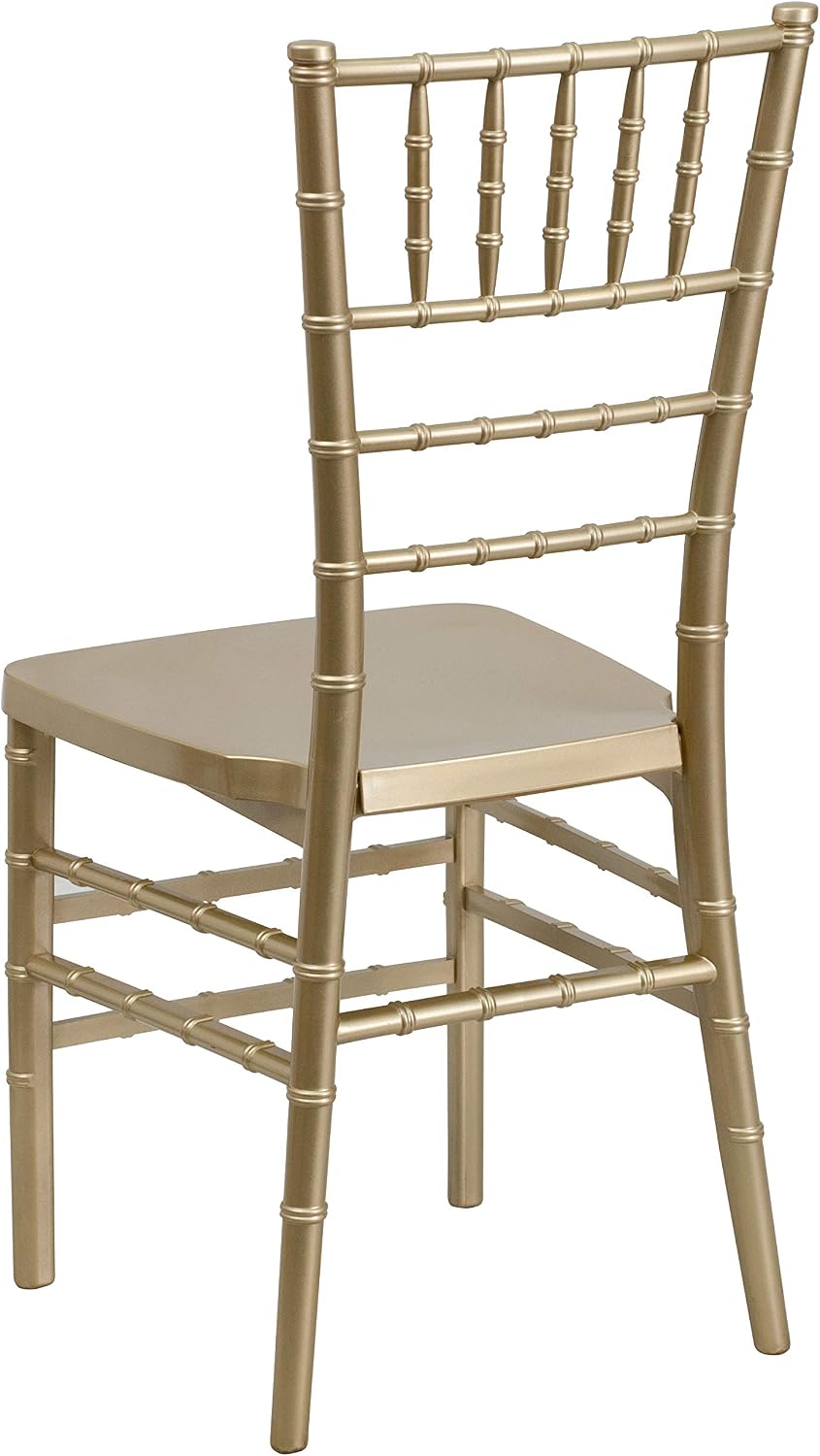 Flash Furniture Hercules Premium Series Chiavari Chairs for Formal Events and Banquets, Commercial/Residential All-Occasion Chairs, Set of 2, Gold