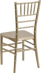 Flash Furniture Hercules Premium Series Chiavari Chairs for Formal Events and Banquets, Commercial/Residential All-Occasion Chairs, Set of 2, Gold
