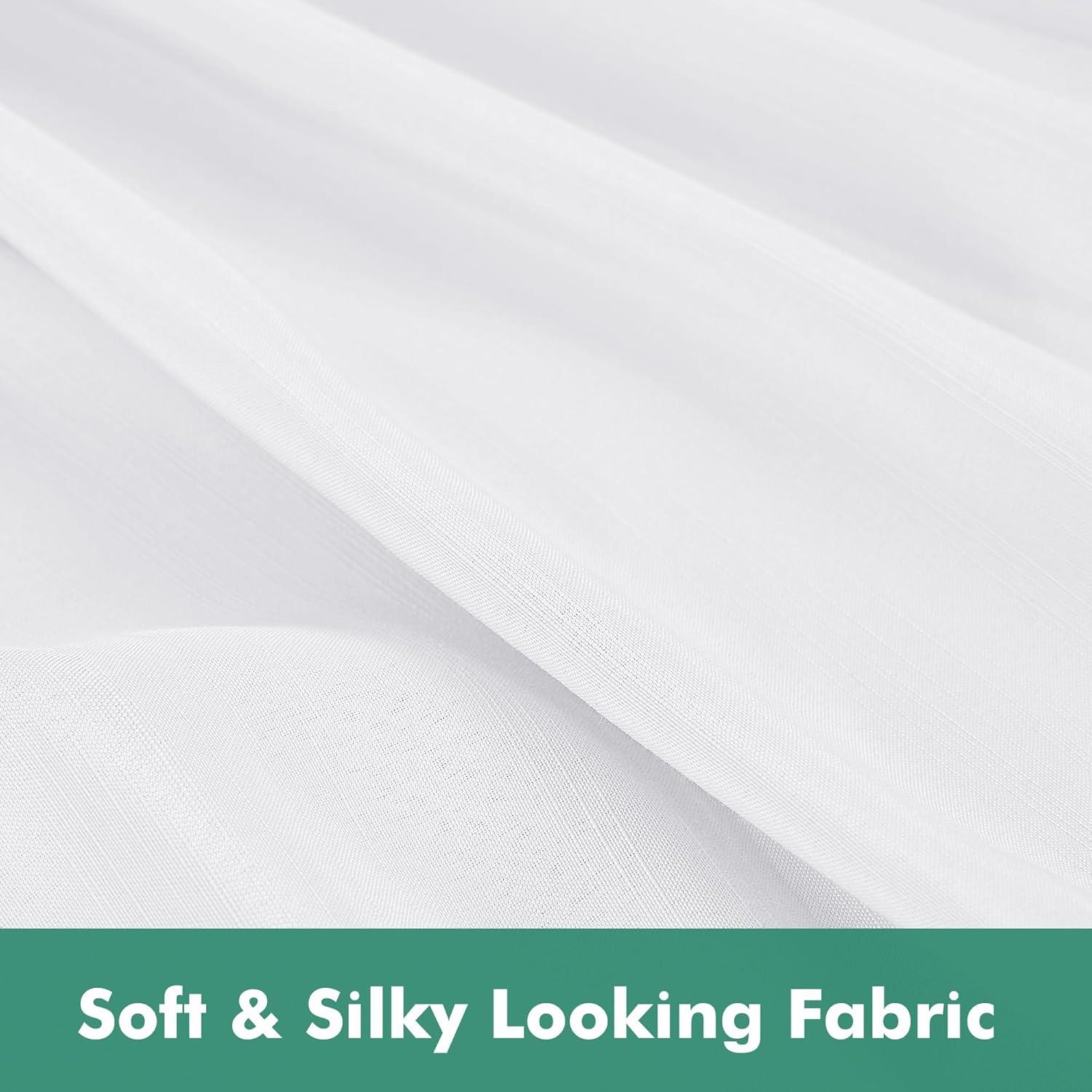 Biscaynebay Wrap Around Bed Skirts with Split Corners for Queen Beds 15" Drop, White Adjustable Elastic Dust Ruffles Easy Fit Wrinkle Resistant Silky Luxurious Fabric Machine Washable