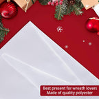 RunNico 4.5" W x 56.3" L White Wreath Sash for Front Door, 2 Pack White Sash, Plain Embroidered Wreath Accessories for Easter Weddings Farmhouses Christmas DIY Halloween Party Yard Wall Doorway Decor