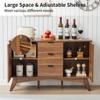 Bifins Buffet Cabinet with Storage, 47.2" Storage Cabinet with 3 Drawers, Large Sideboard with 2 Doors,Mid Century Modern Coffee Bar Cabinets for Living Room, Kitchen