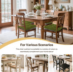 Non-Slip Chair Cushions for Dining Chairs Set of 4 Thick Kitchen Chair Pads Dining Room Seat Cushion with Ties 16" x 16" x 4" Olive Green