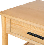 Christopher Knight Home Aurl Rectangular End Table, Wooden Side Table with Drawer, Nightstand with 1 Open Shelf Storage, Item Organize Desk, Sofa Side Tables for Living Room Bedroom, Natural