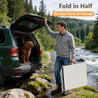 6FT Folding Table 2 Pack, Heavy Duty Fold in Half Plastic Tables with Carry Handle, Portable Indoor Outdoor Utility Table for Party, Picnic, Camping, Banquet, Wedding, RV Travel