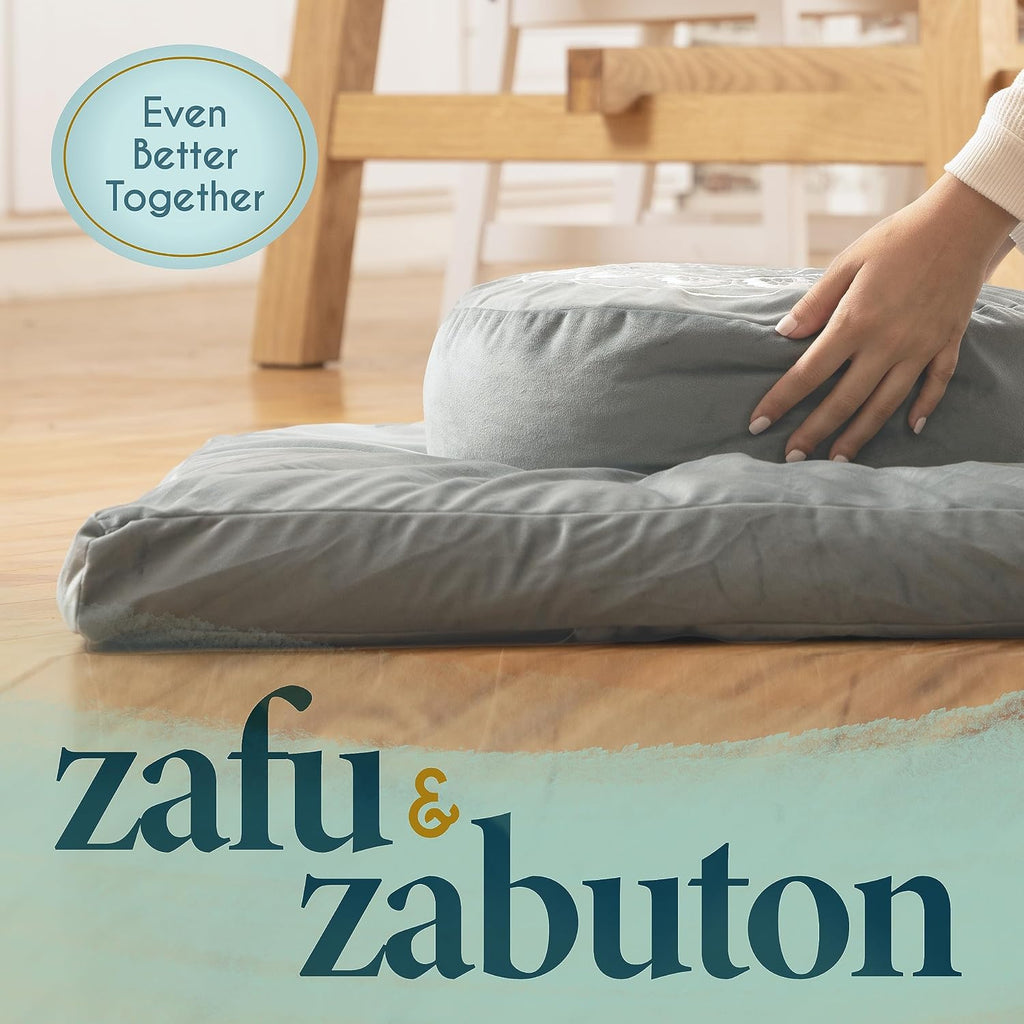 Florensi Zabuton Meditation Mat Velvet Floor Cushion for Sitting 32 x 32 in Meditation Pillow with Cotton Insert Floor Seating Cushion for Meditation Yoga Prayer and Relaxation
