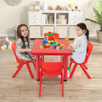12 Pack Premium 13.8" H Plastic Stackable School Chairs - Classroom & Kids Desk Chair, Toddler & Child Lawn Seating - Flexible, Durable & Easy Storage - Blue