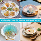 30PCS Natural Scallop Shells, 3 Size White Sea Shells for Crafts, 1.5"/2.3"/3" Real Seashells from Beach for DIY Painting Home Décor Wedding Ocean Beach Theme Party, Fish Tank and Vase Filler