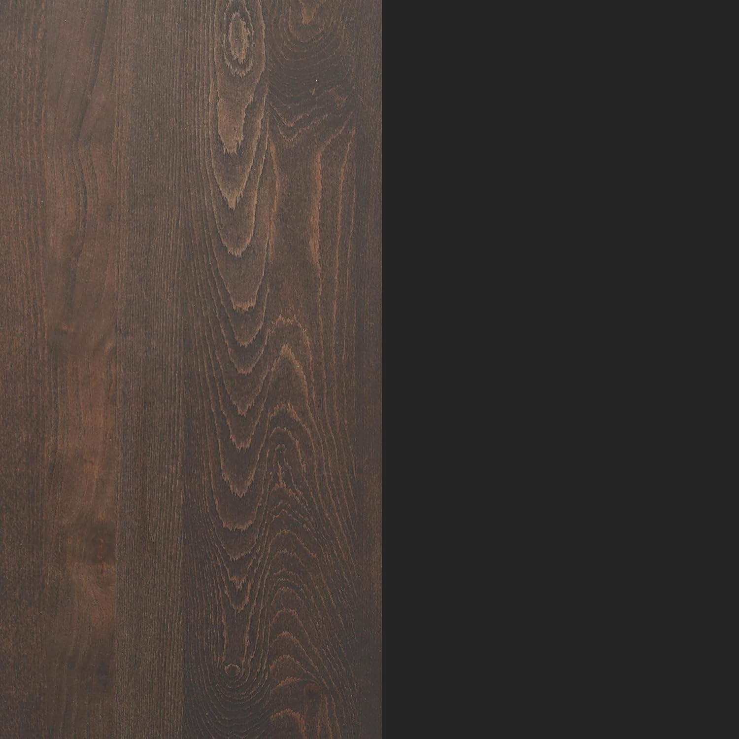 Flash Furniture Bennett 30" x 48" Solid Wood Commercial Indoor Tabletop in Dark Brown with Dual 5" x 22" Dining Height Black Cast Iron T Bases, 400 lb. Static Capacity
