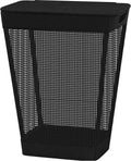 STO STO 75L Laundry Hamper with Lid, Black Clothes Hamper with Handles, Breathable Vinyl Mesh Laundry Basket, Sturdy Steel Frame, Space Saving Laundry Bin for Bathroom, Bedroom, Dorm, Small Spaces