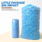 Bean Bag Filler Shredded Memory Foam Filling 10 Pounds, Pillow Stuffing Bean Bag Refill Material for Pouf Ottoman Couch Cushion Dog Bed Stuffed Animals and Art Crafts - Blue