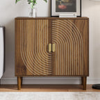 Sideboard Buffet Cabinet with Storage,Sideboard Buffet with Doors and Adjustable Shelf,Wooden Storage Cabinet, 31.3”W x 15.0”D x 30.6”H (Walnut)