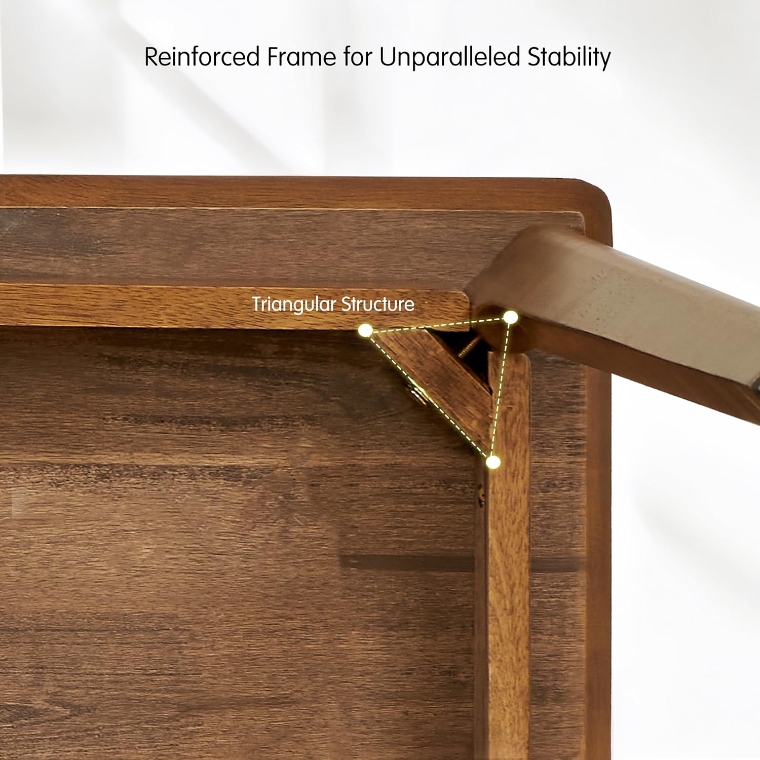 Hokway Small Dining Table, 43 Inch Rectangular Solid Wood Kitchen Table for Small Space, Easy Assembly, Dining Room Table for Home, Apartment, Office, Walnut