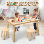 WINGYZ Sensory Table and Chair Set, 3 in 1 Kids Table for Play Study Art Dining Toys Storage, Sensory Activity Tables for Toddler with Storage Bins, Children's Gifts for Boys and Girls