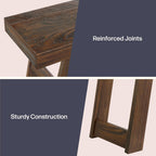 Alaterre Furniture Lawas Solid Wood Console Table - 36 Inch Modern Farmhouse Small Entryway Table - Easy Assembly Living Room Furniture for Behind The Couch, Entryway, or Hallway (Brown)