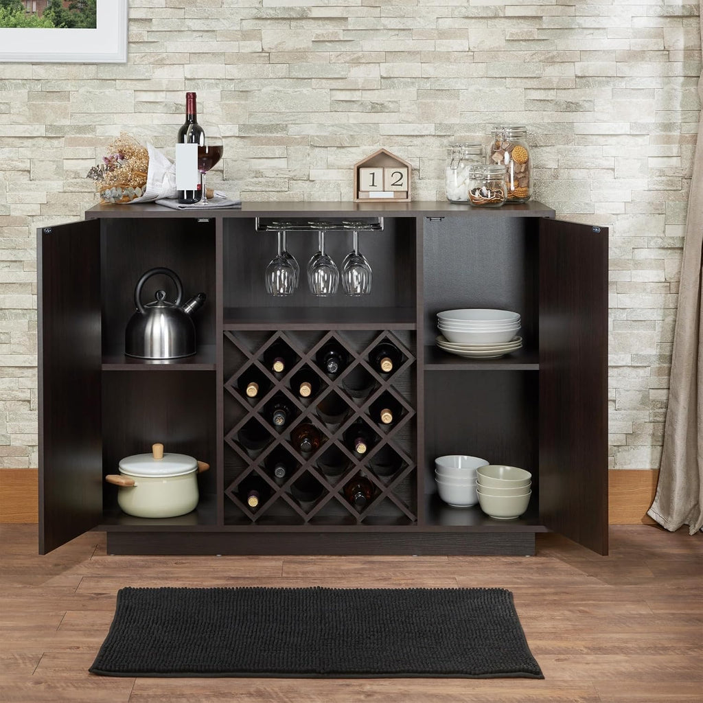Mid-Century Retro Wine Cabinet, Storage Cupboard for Kitchen Living Dining Room Hallway,for Kitchen Home