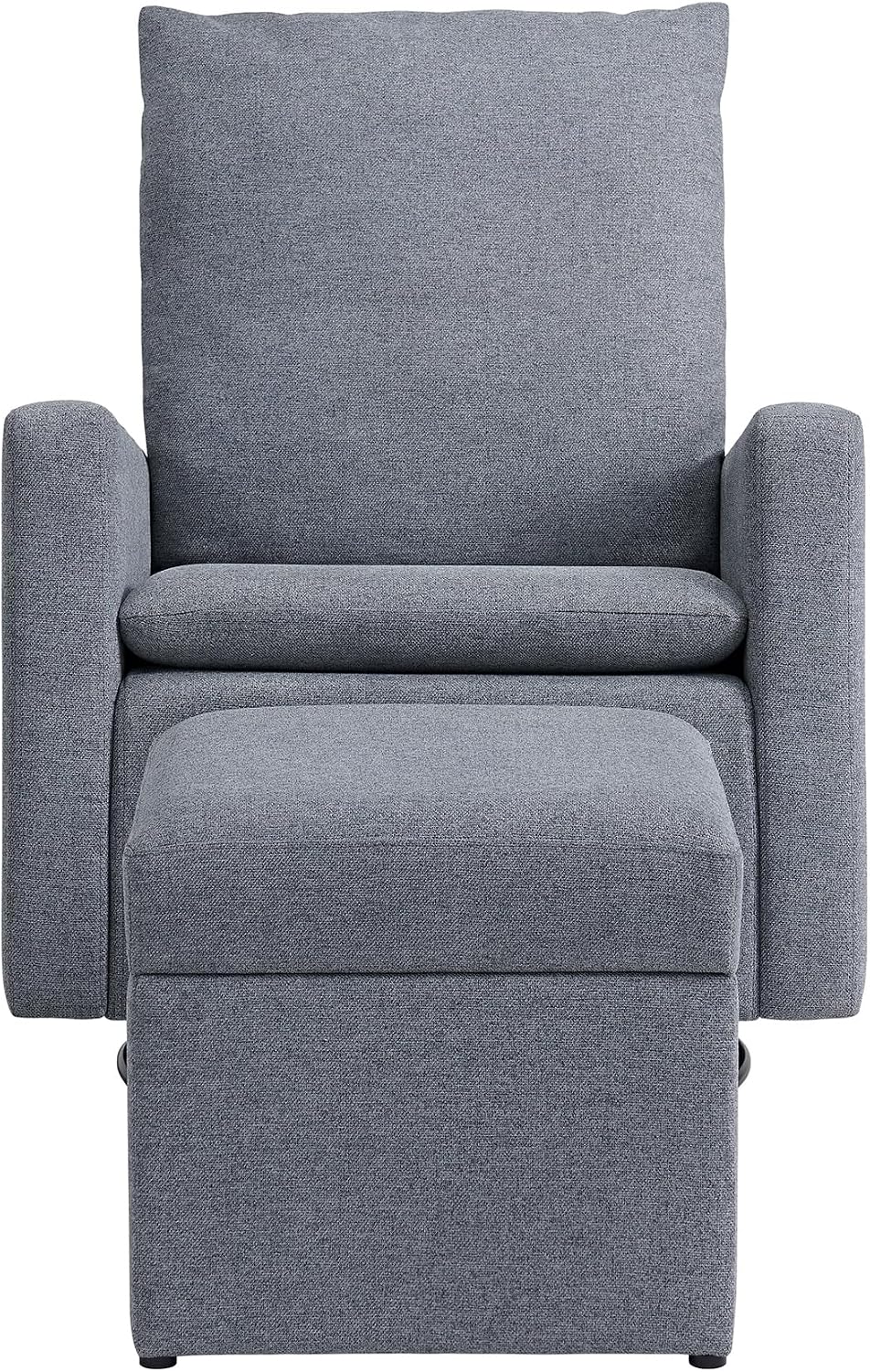 Soho Baby Everlee Upholstered Glider and Ottoman Set, Charcoal