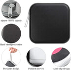 alavisxf xx CD Case, 48 Capacity Hard Plastic DVD Case Portable Zipper CD Case Holder Large Storage Disc Wallet Bag for Car Home Travel (Black, 48 Capacity)