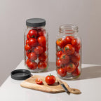 Wide Mouth Mason Jars 64 oz [2-Pack] with Airtight Lids – Large Glass Storage Jars for Pasta, Cookies, Dry Goods & Infused Water | BPA-Free Leak-Proof Lids