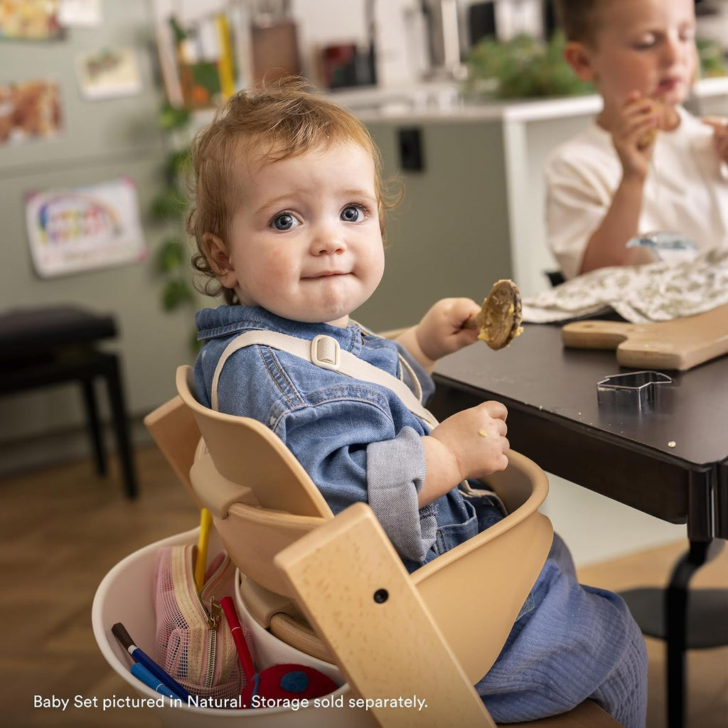 Stokke Tripp Trapp Baby Set 2, Storm Grey - Ages 6-36 Months - Convert The Tripp Trapp Chair into a Comfortable High Chair - Includes Stokke Harness 2