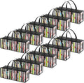 Lifewit DVD Storage Bags 10 Pack, Clear PVC DVD Case Holder with Handles, Front Window Zipper Design, Stackable Media Organizer for Blu Ray Disc, Movie Cases, VHS Box, Hold 350 Pcs DVDs (35 Each)