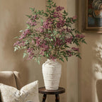 Juxdp 36" Artificial Nandina Berry Stem for Vase - 2 Pcs Realistic Faux Berry Spray, Fake Plant Branches with Stems for DIY Bouquet, Shower, Mantel, Home Decor (Dusty Plum)