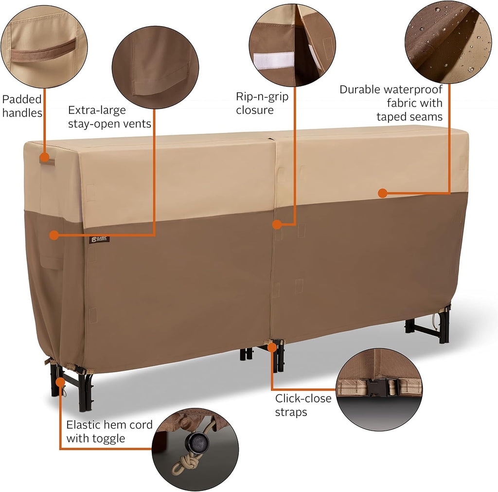 Classic Accessories Veranda's Best Waterproof Log Rack Cover, 96 x 24 x 42 Inch
