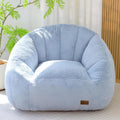 Giant Bean Bag Chair for Adults, Teens and Kids, Cozy Fluffy Corduroy Beanbag Chair with Filler, Large Floor Lounge Sofa for Living Room, Bedroom, Dorm, Gaming and Reading(XL-Light Blue)