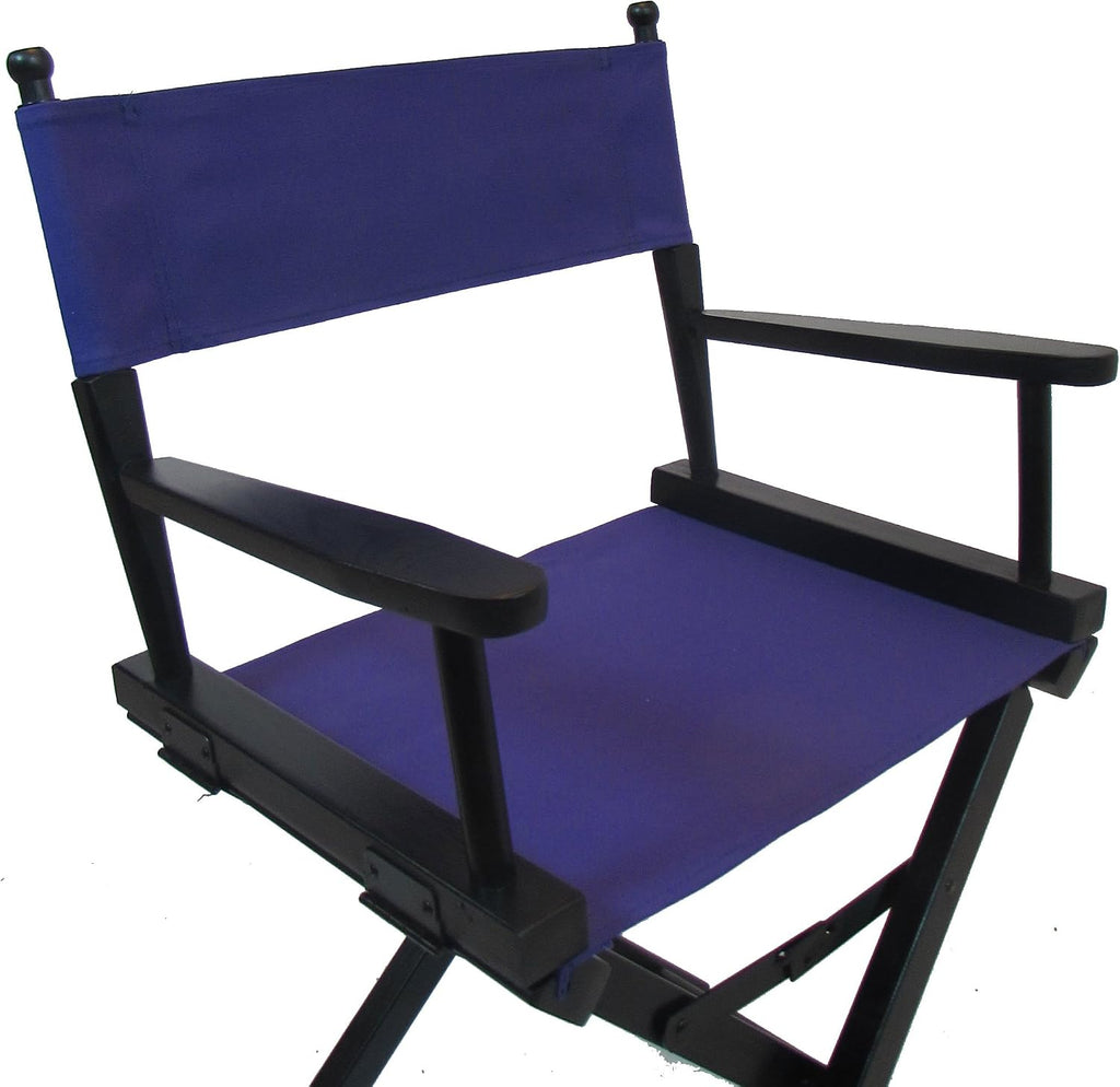 TLT Personalized 30" Bar Height Director’s Chair – Custom Imprinted Contemporary Design – Black Frame – Folding Tall Bar Stool Chair for Home, Patio, Events & Trade Shows - Purple Canvas