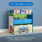 Delta Children - Toy Story Design & Store 6 Bin Toy Storage Organizer - Greenguard Gold Certified, Blue