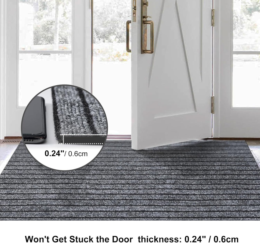 2' x 6' Runner Rugs with Rubber Backing, Outdoor Indoor Utility Non Slip Carpet Rug Runner for Hallway, Custom Size Area Rugs Mat for Entryway Balcony Patio Kitchen Garage Stair Laundry