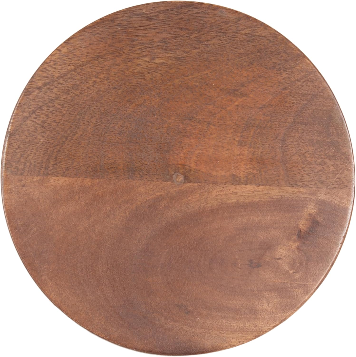 Kate and Laurel Omar Modern Wooden Round Drink Table, 9 x 9 x 20, Walnut Brown, Geometric Floating Disks Circle Mini Table for Use as Small Bedroom Night Stand or Indoor Plant Stand