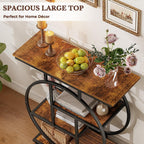 Small Entryway Console Table, 31.5" Narrow Sofa Table Behind Couch with Modern Curved Metal Frame, Skinny Wood Entry Table for Hallway, Entrance, Living Room, Wall, Foyer, Front Door, Rustic Brown