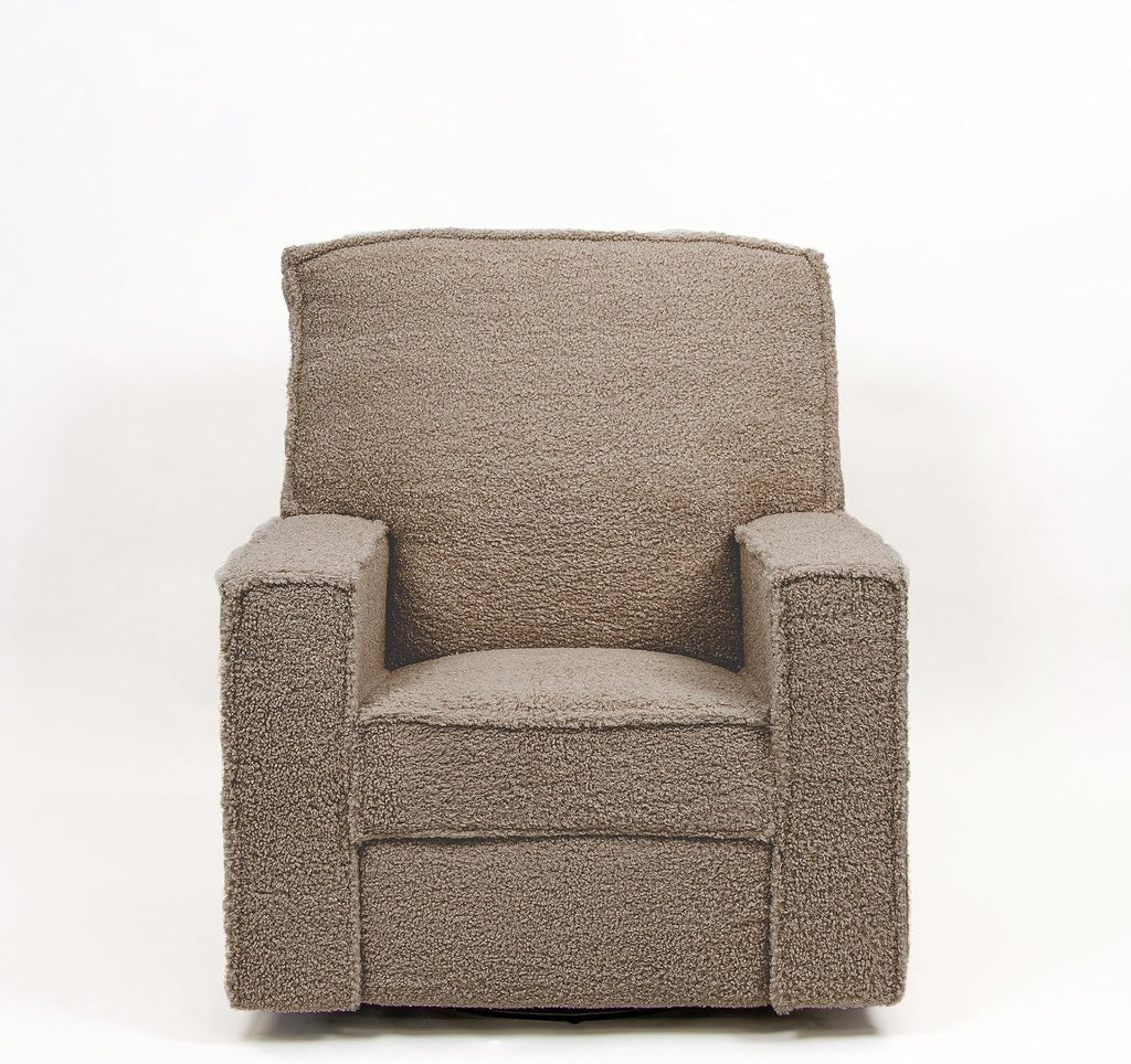 Storkcraft Texas Nursery Power Recliner Swivel Glider – Oeko-TEX 100 Certified, Nursery Rocking Chair with Push-Button Electronic Recline Function, USB-A and USB-C Charging Ports (Brown Sugar Sherpa)